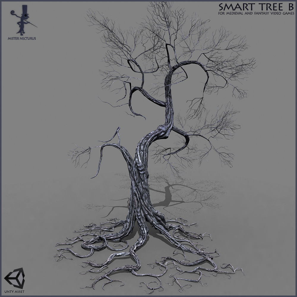 3 Smart Ancient Trees Low-poly 3D model_12