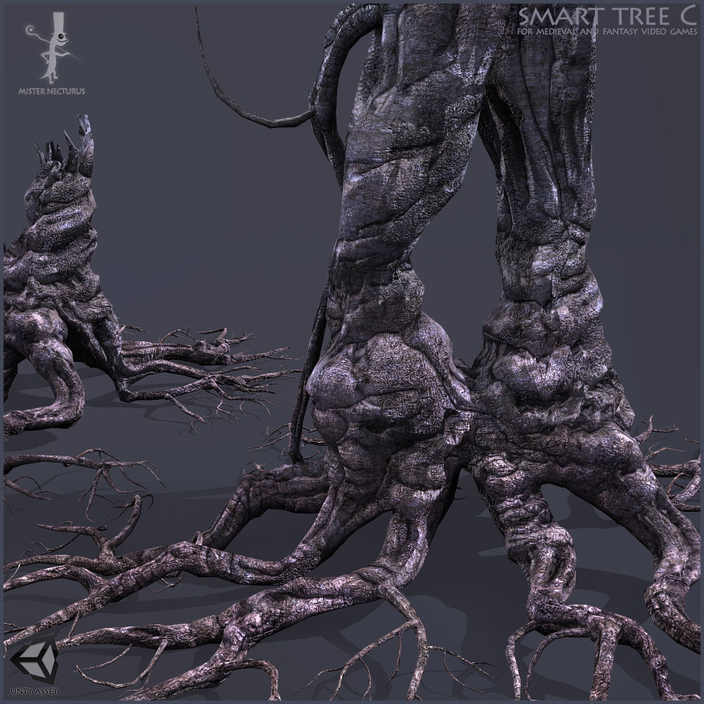 3 Smart Ancient Trees Low-poly 3D model_20