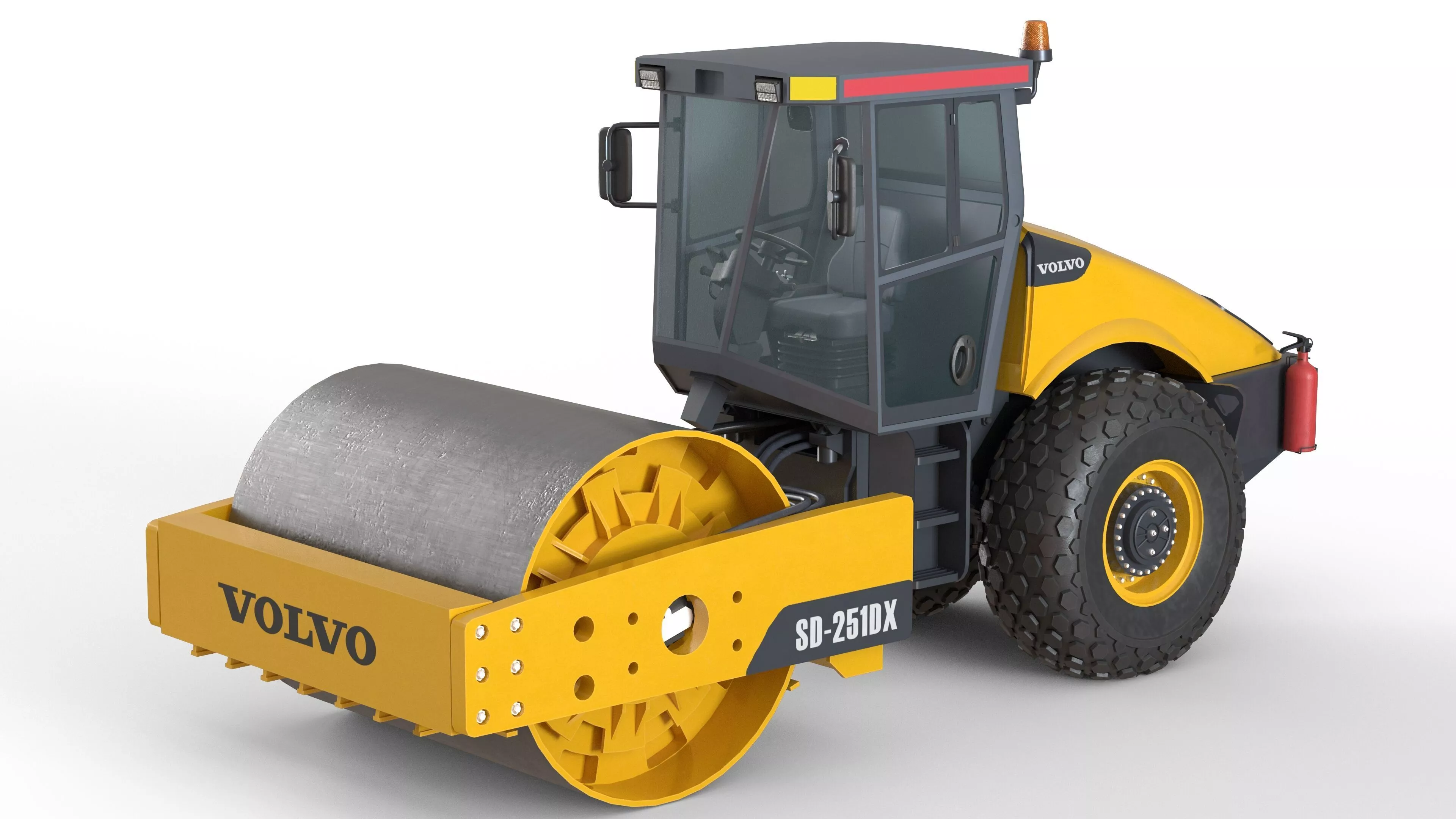 Volvo Soil Compactor SD251DX Low-poly 3D model