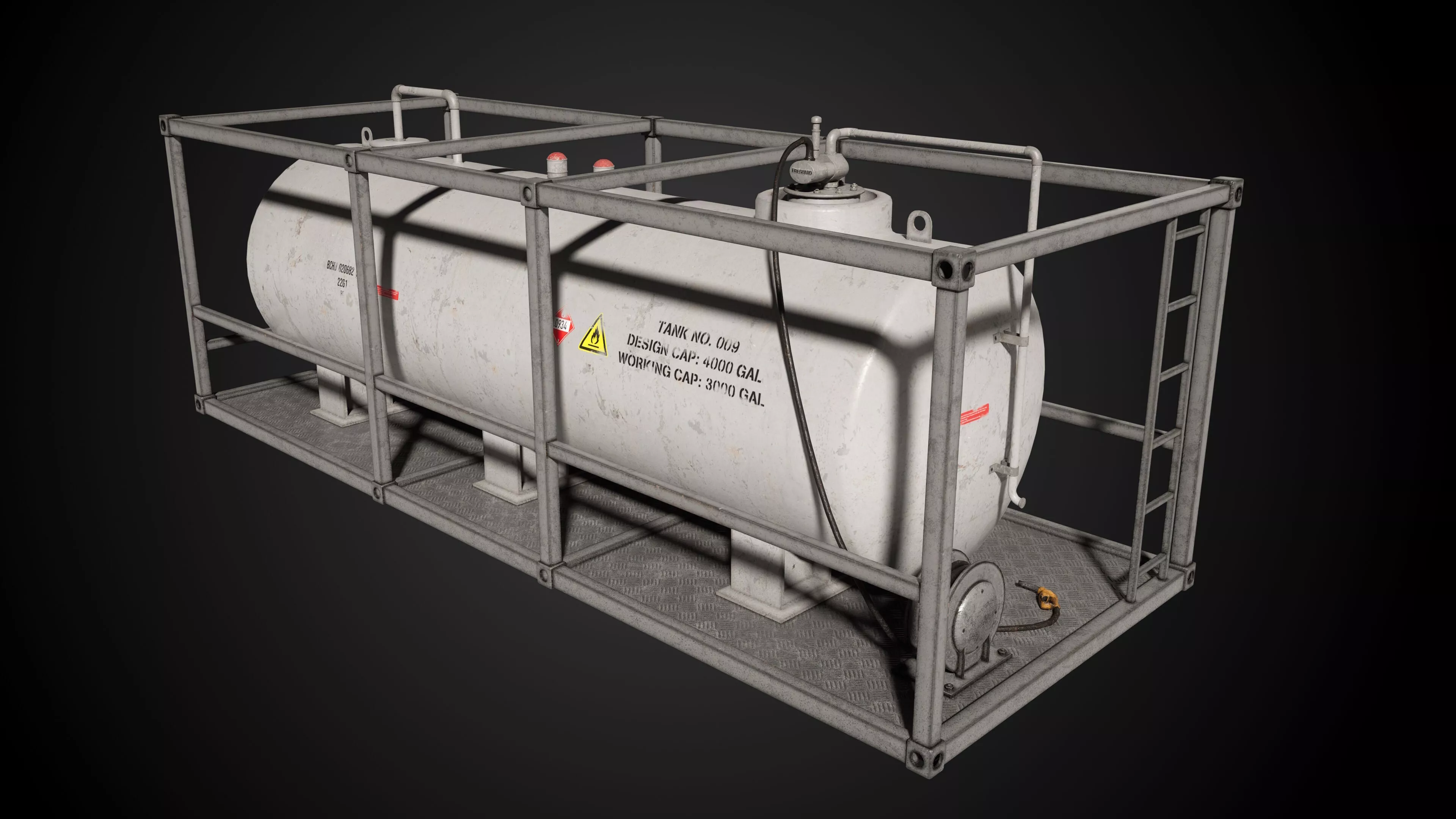 Chemical Gas Storage Tank Industrial Prop Low-poly 3D model