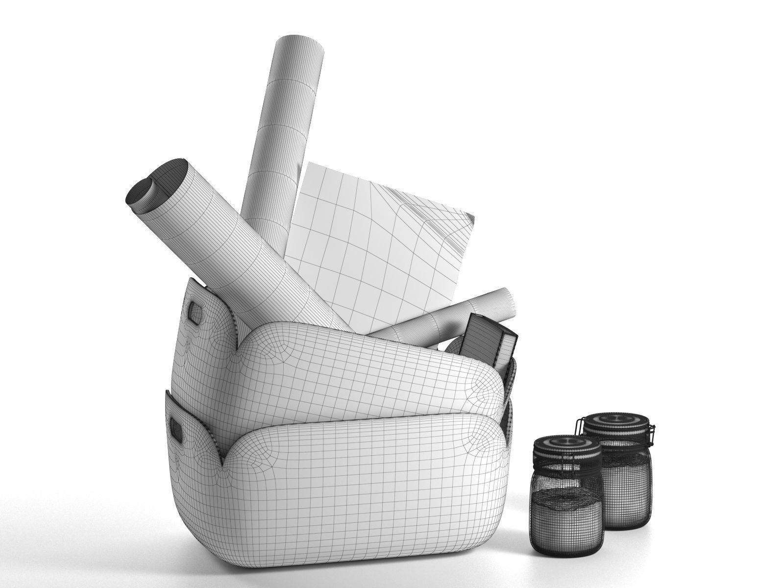 Restore Storage Basket Composition 3D model_1