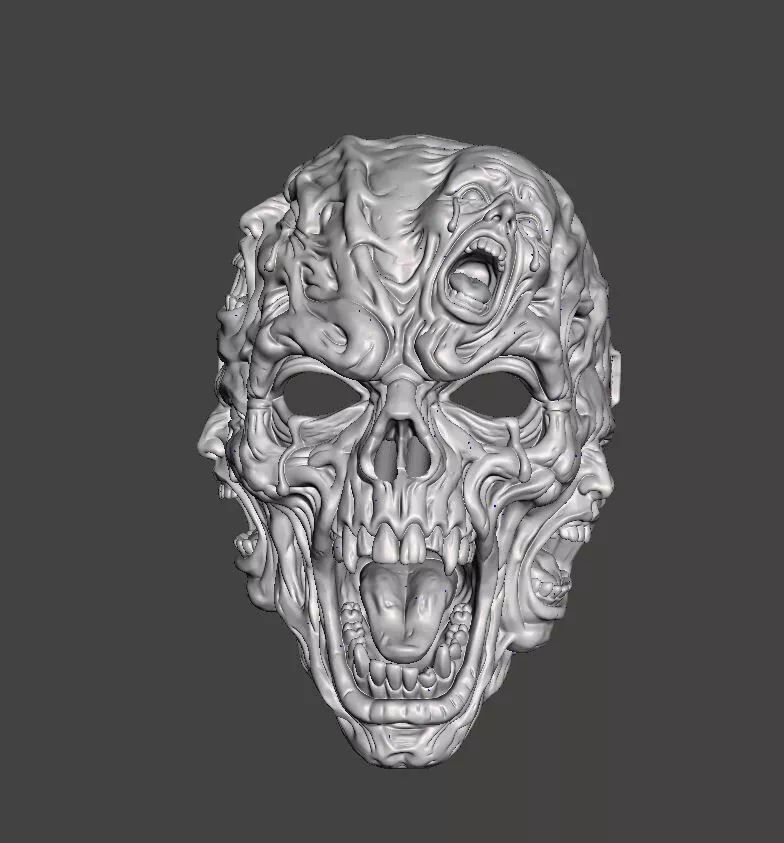 WALL OF SOULS HORROR MASK 3D print model