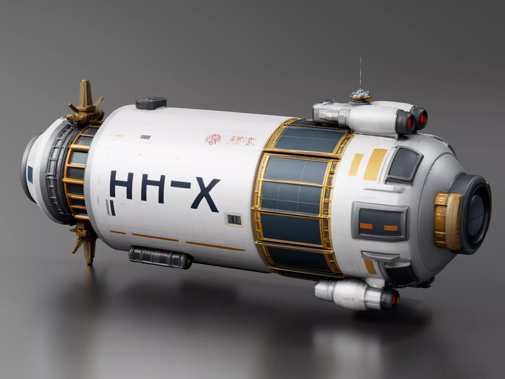 HTV X Japanese Cargo Spacecraft 3D print model