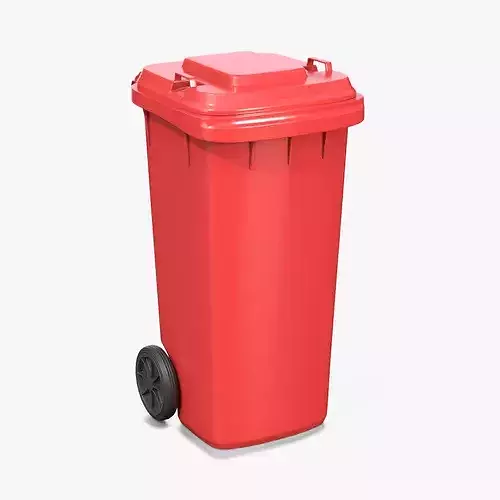 Mobile Waste Container - Outdoor Garbage Bin Asset