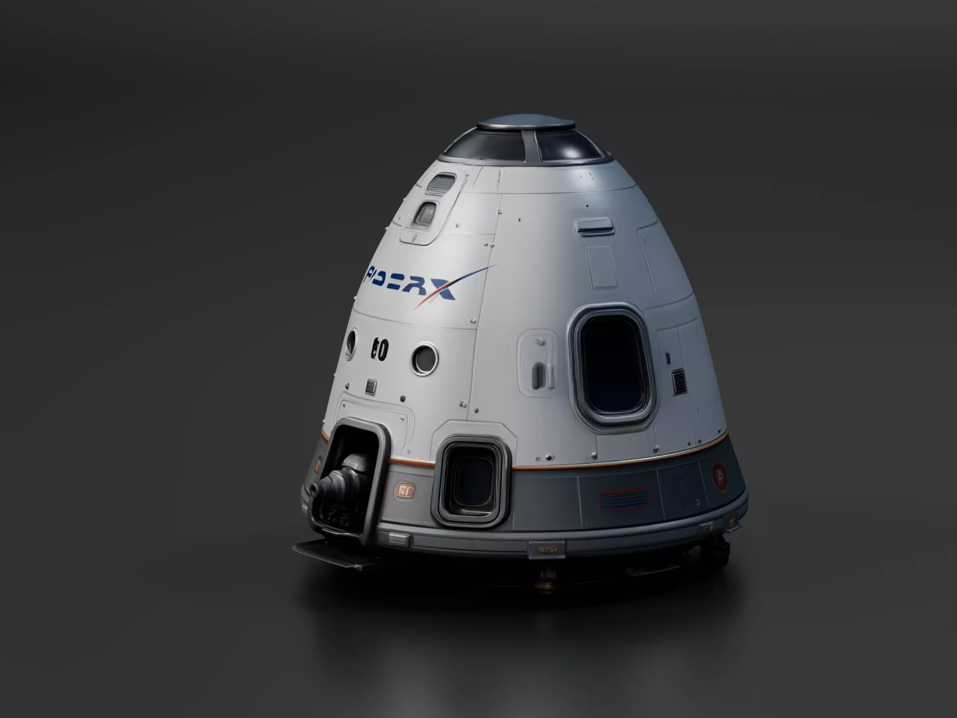 SpaceX Cargo Dragon Cargo Spacecraft 3D print model
