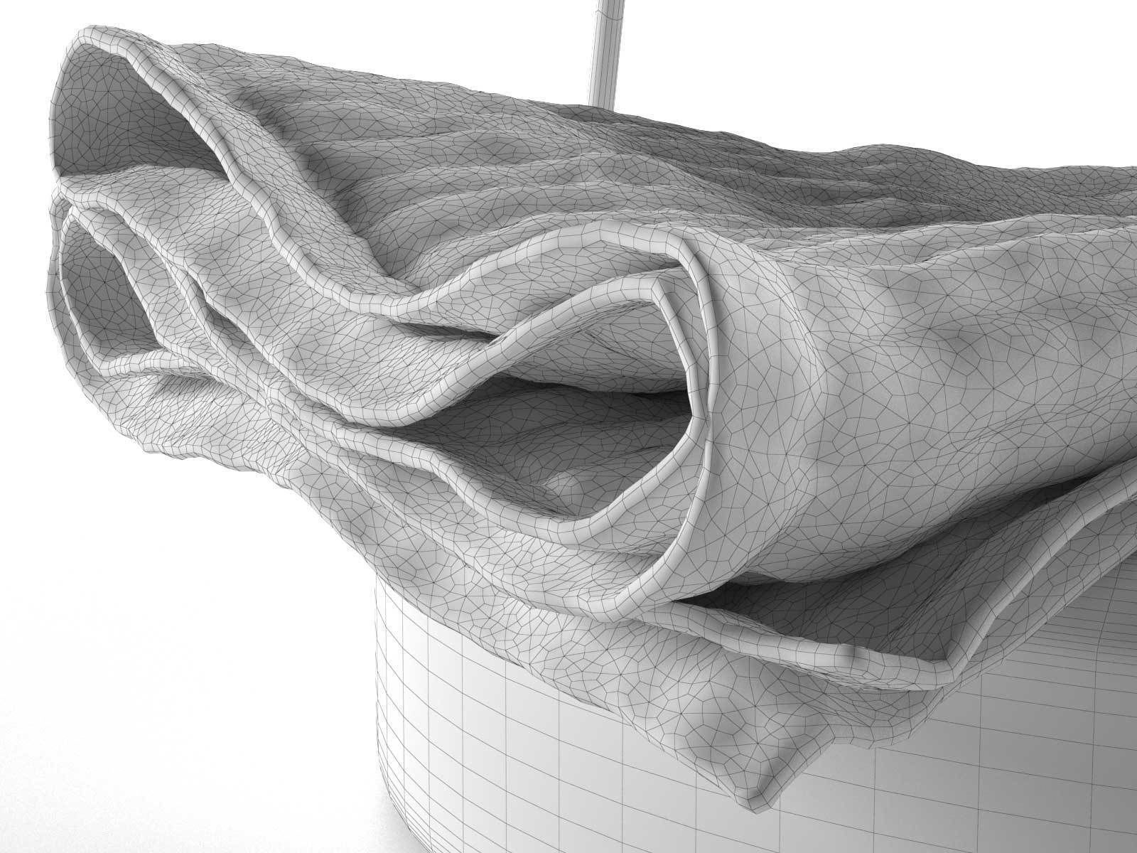 Rustic Bathroom Composition 3D model_2