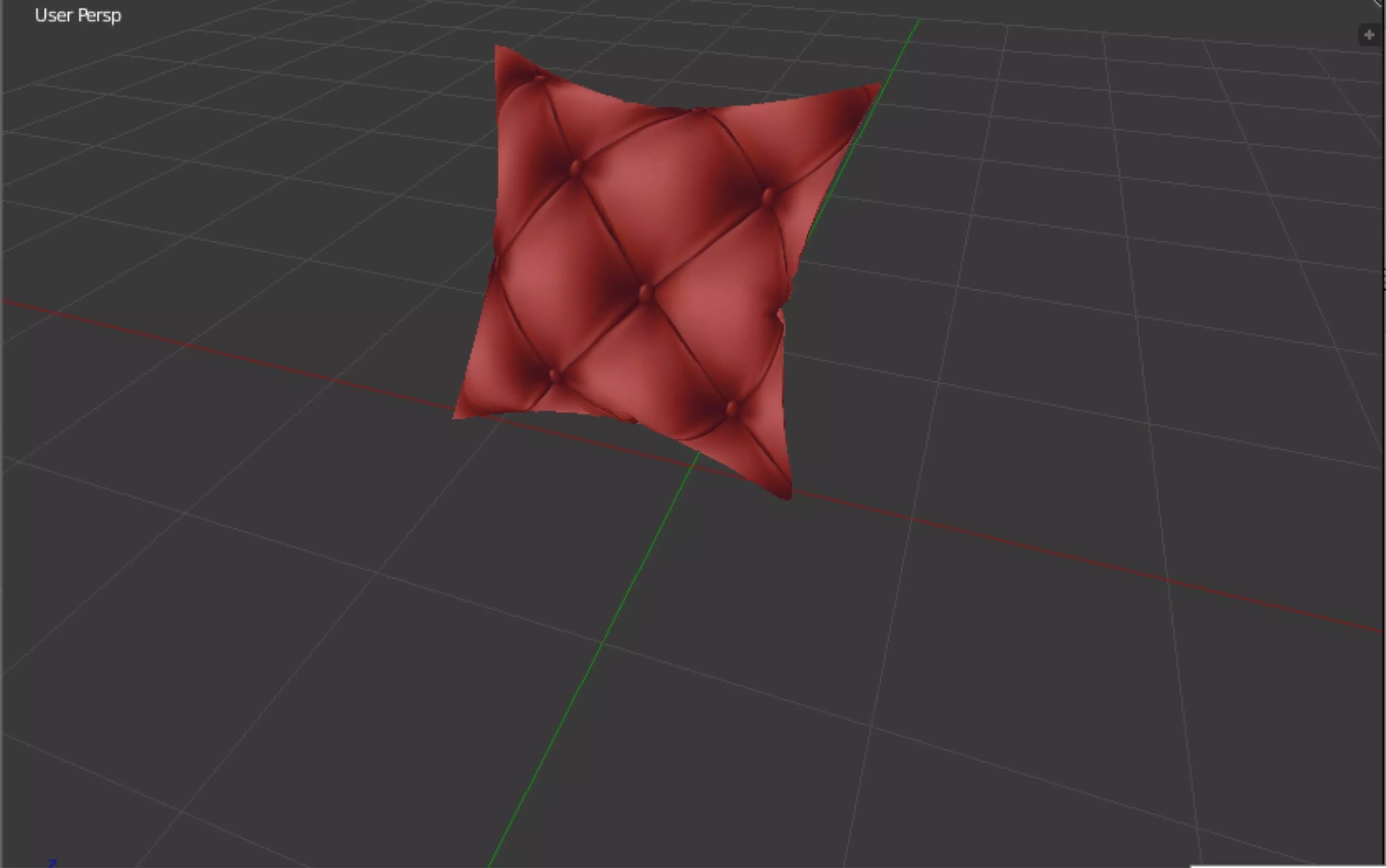 Cushion 3D Blender Free 3D model