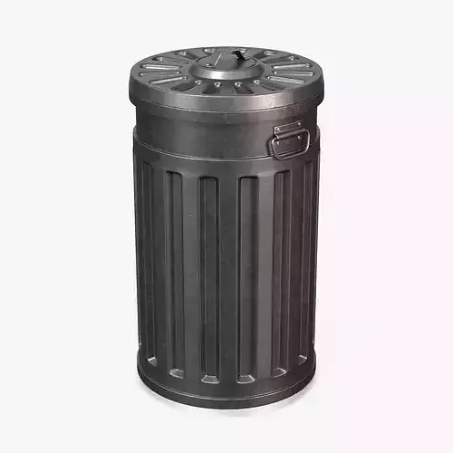 Metal Dustbin - Vintage Street Trash Can