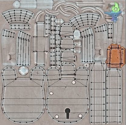 Medieval padlock Low-poly 3D model_17