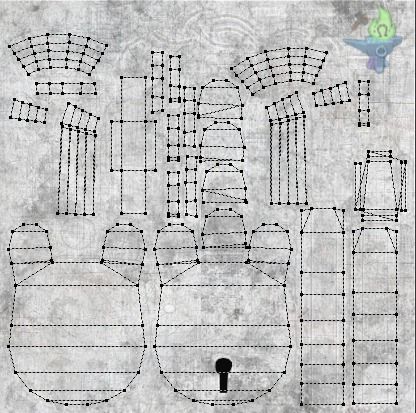 Medieval padlock Low-poly 3D model_18