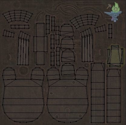 Medieval padlock Low-poly 3D model_16