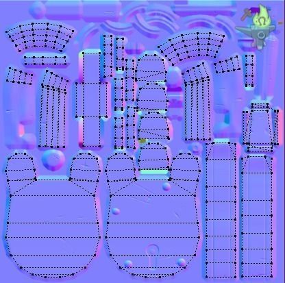 Medieval padlock Low-poly 3D model_19