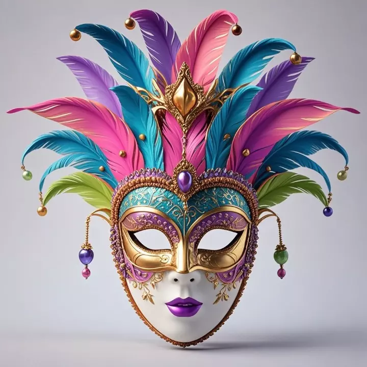 4347 Venetian Carnival Mask Color 3D Model art STL DND 3D print model