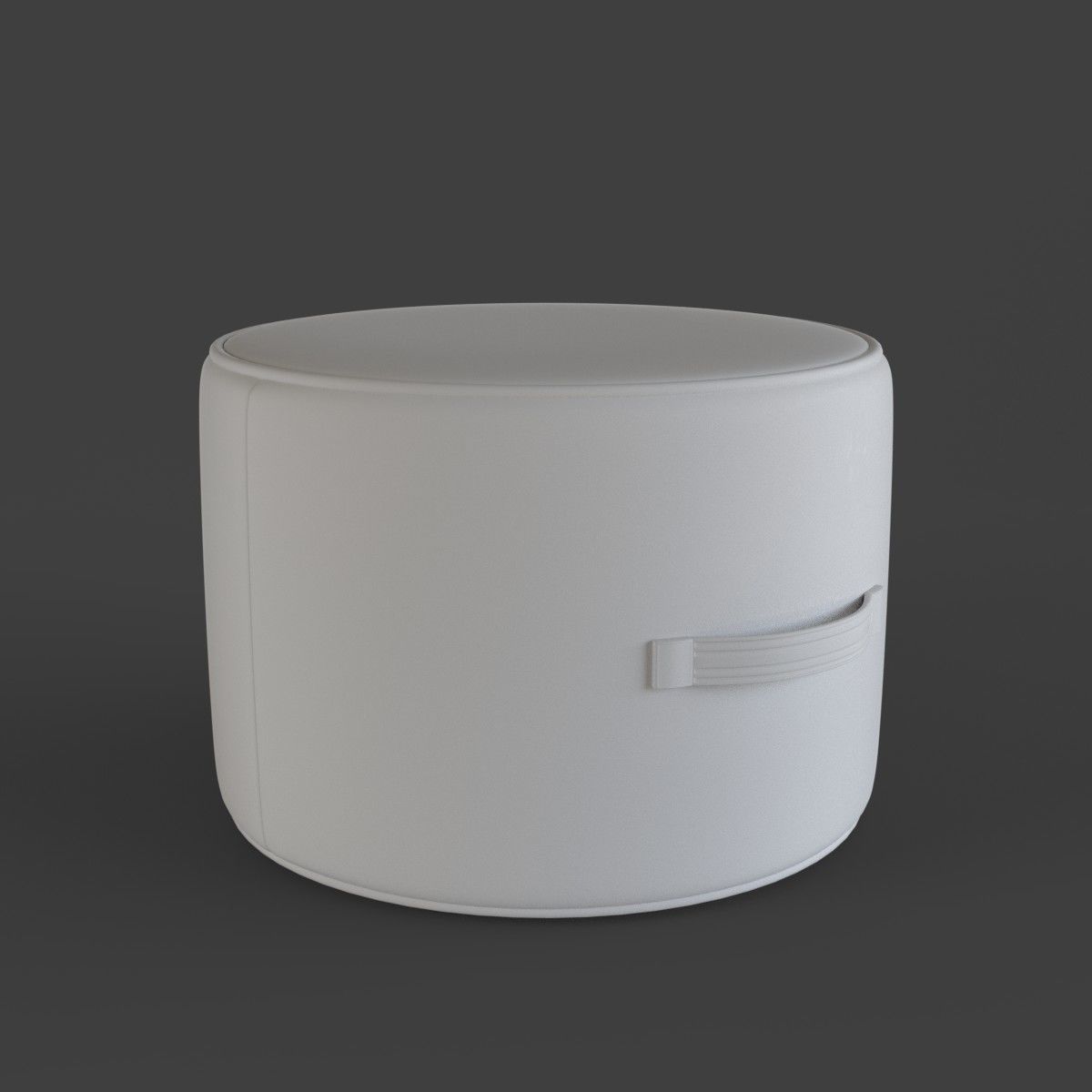 Pouf 3D leather ottoman Low-poly 3D model_4