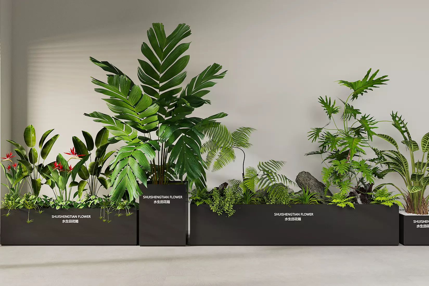 Green Plant Cluster houseplant 3D model