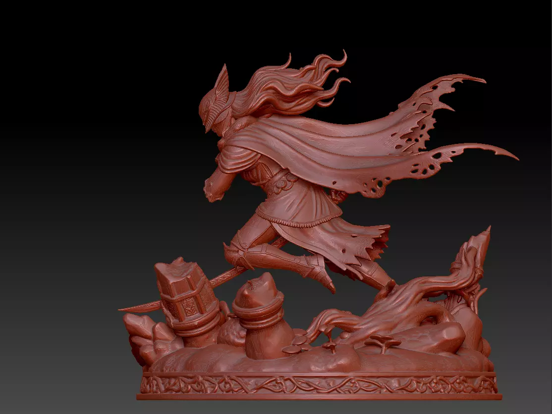 Malenia Blade of Miquella Elden Ring Diorama 3D print model