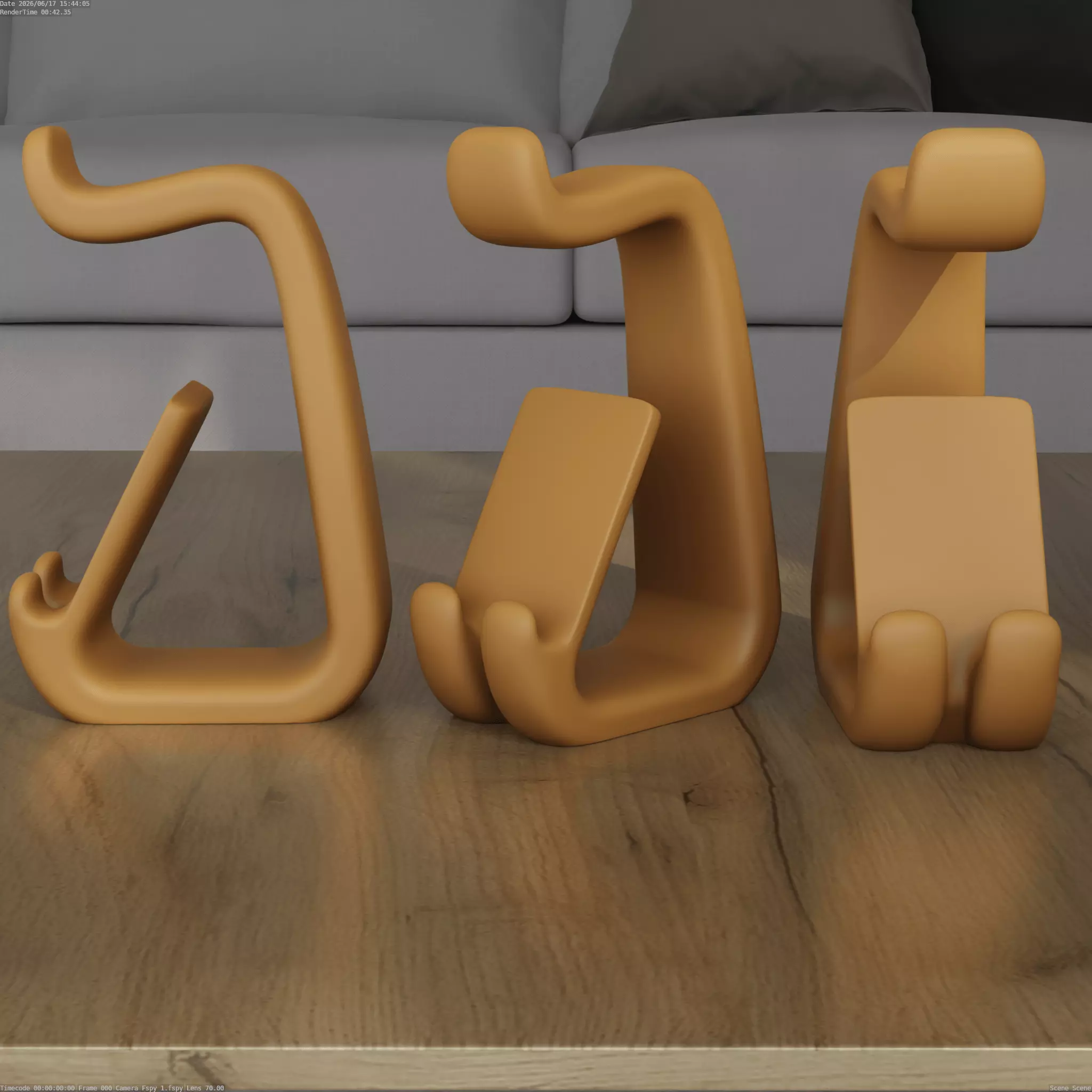 Modern Headphone Stand and Phone Holder 3D Print STL 3D print model