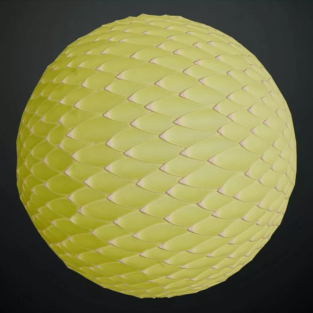 Yellow Flower Bud Petals Organic Botanical PBR Material Seamless Texture
