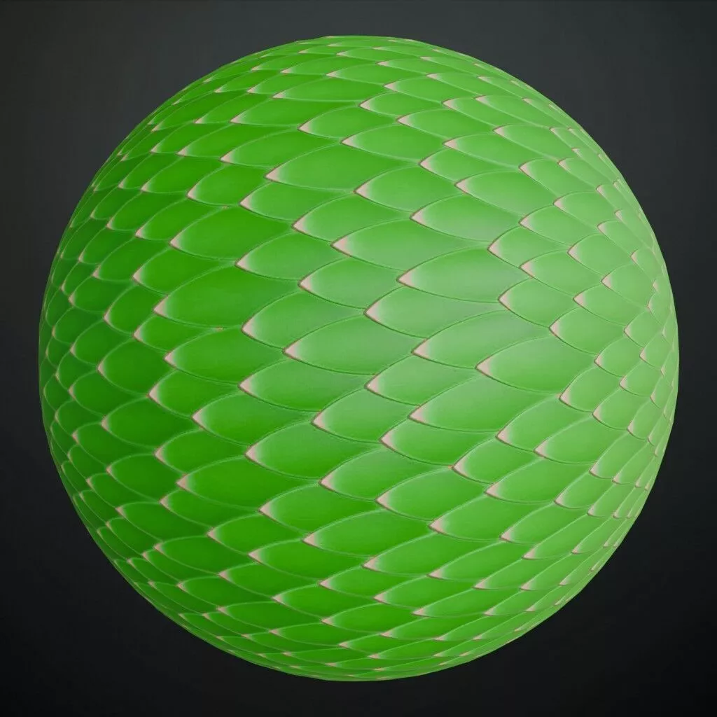 Green Flower Bud Petals Organic Botanical PBR Material Seamless Texture