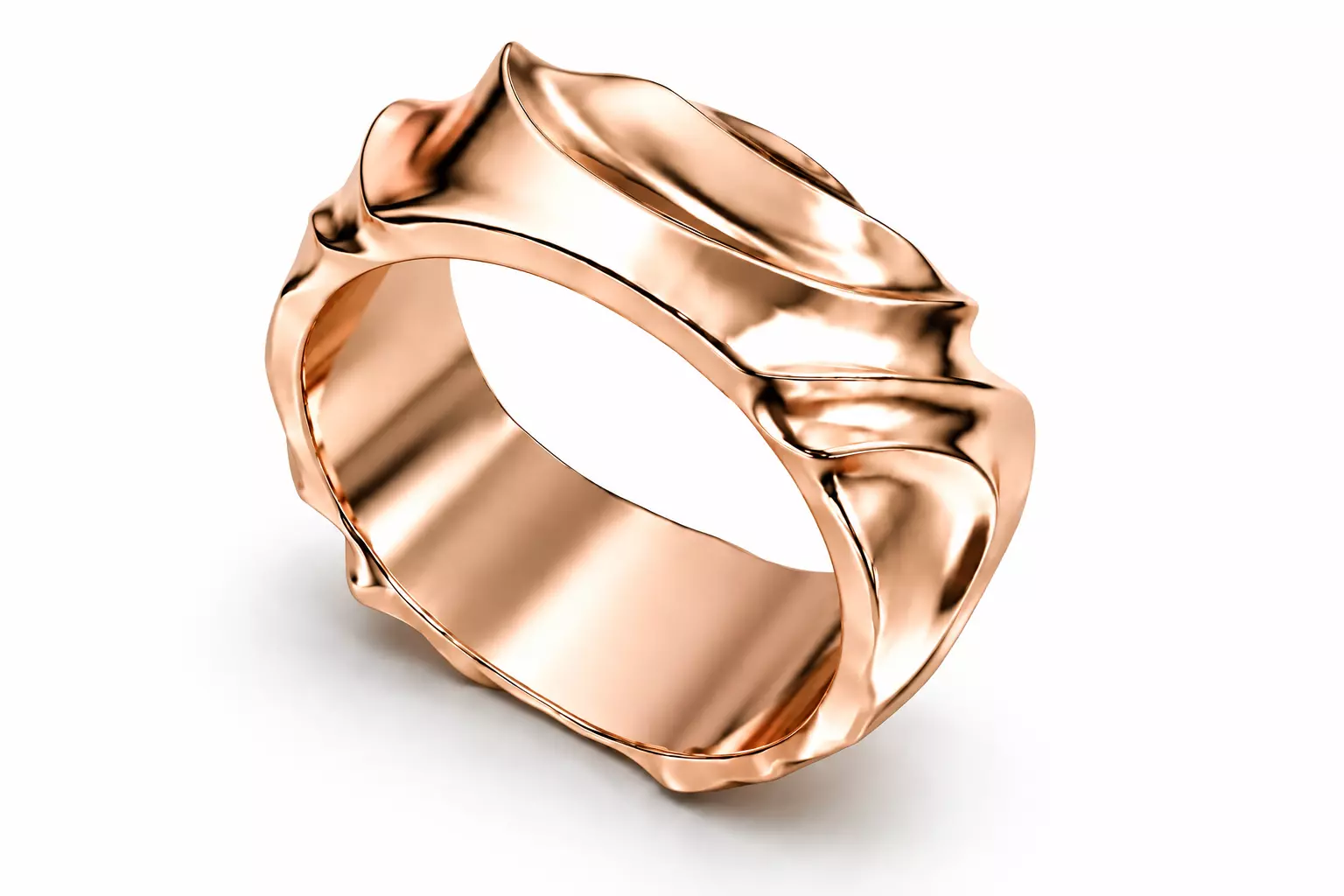 Organic zbrush Sculpted Wedding Band CAD Model 3D print model 3D print model