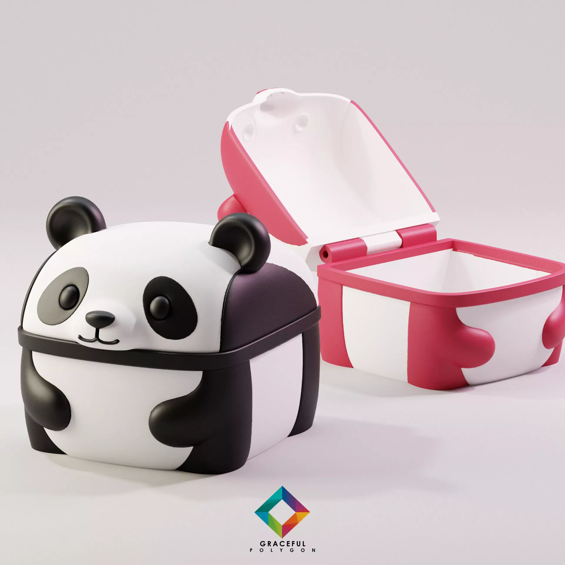 PANDA CHEST CUTE GRACEFULPOLYGONS 3D print model