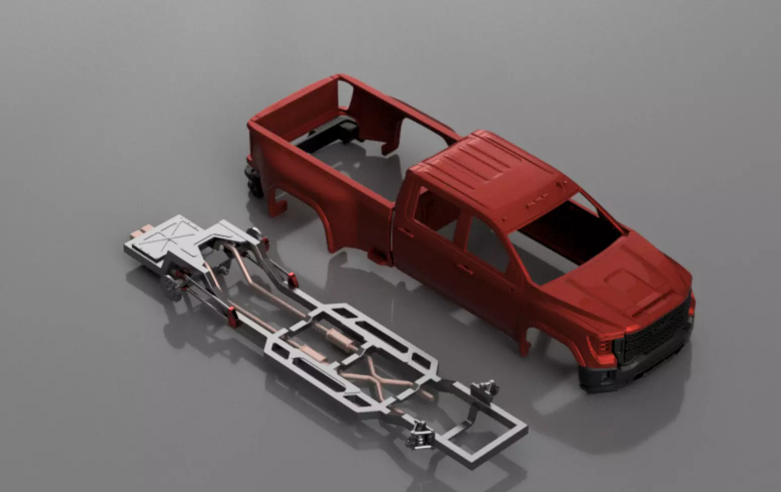 GMC Sierra 3500 Chassis ONLY - body not included 3D print model