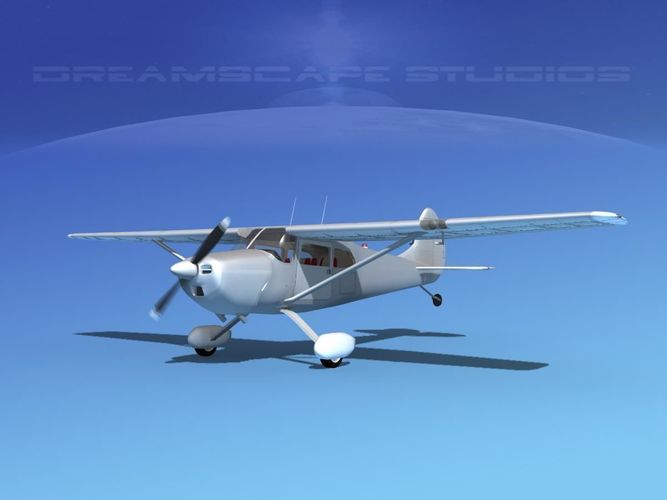 Cessna 170 Bare Metal 3D model