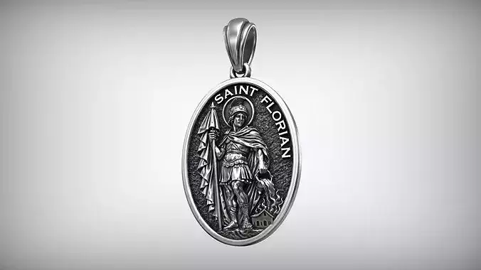 Saint Florian Patron of Firefighters Christian Medallion