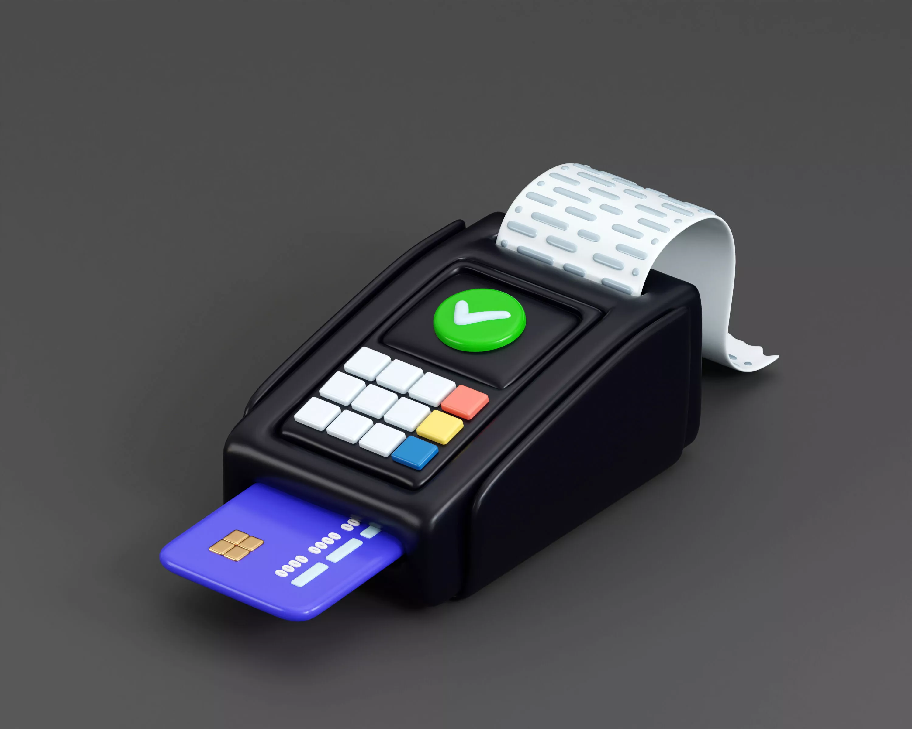 POS Terminal Low-poly 3D model