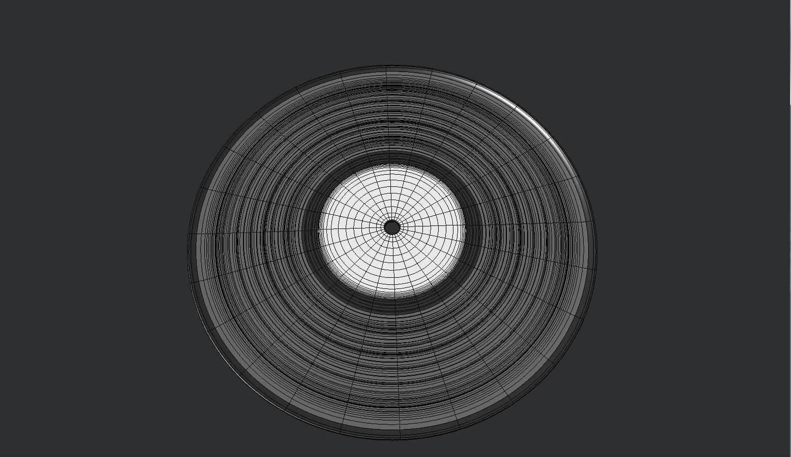 Record vinyl in sky 3D model_7