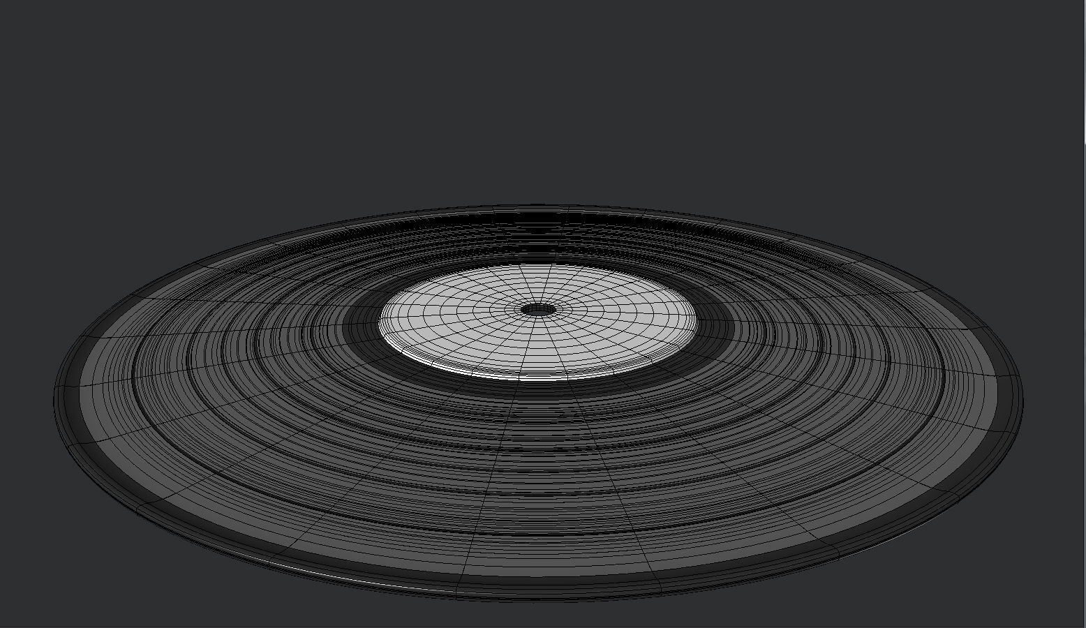 Record vinyl in sky 3D model_8