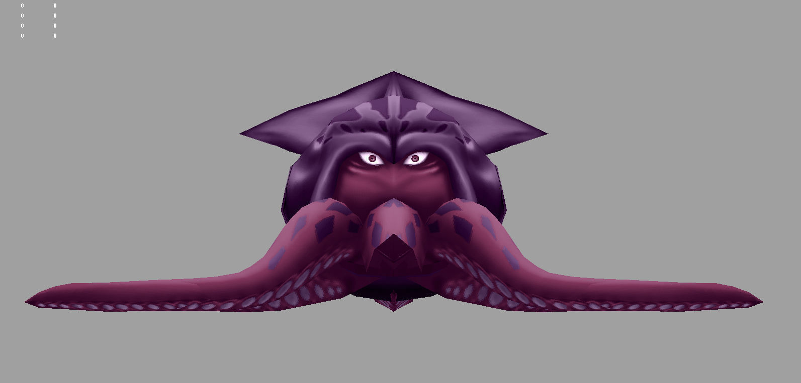 model cuttle 2 octopus Low-poly 3D model_1