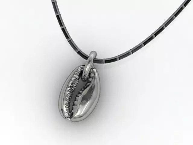 shell pendant 3D print model_0