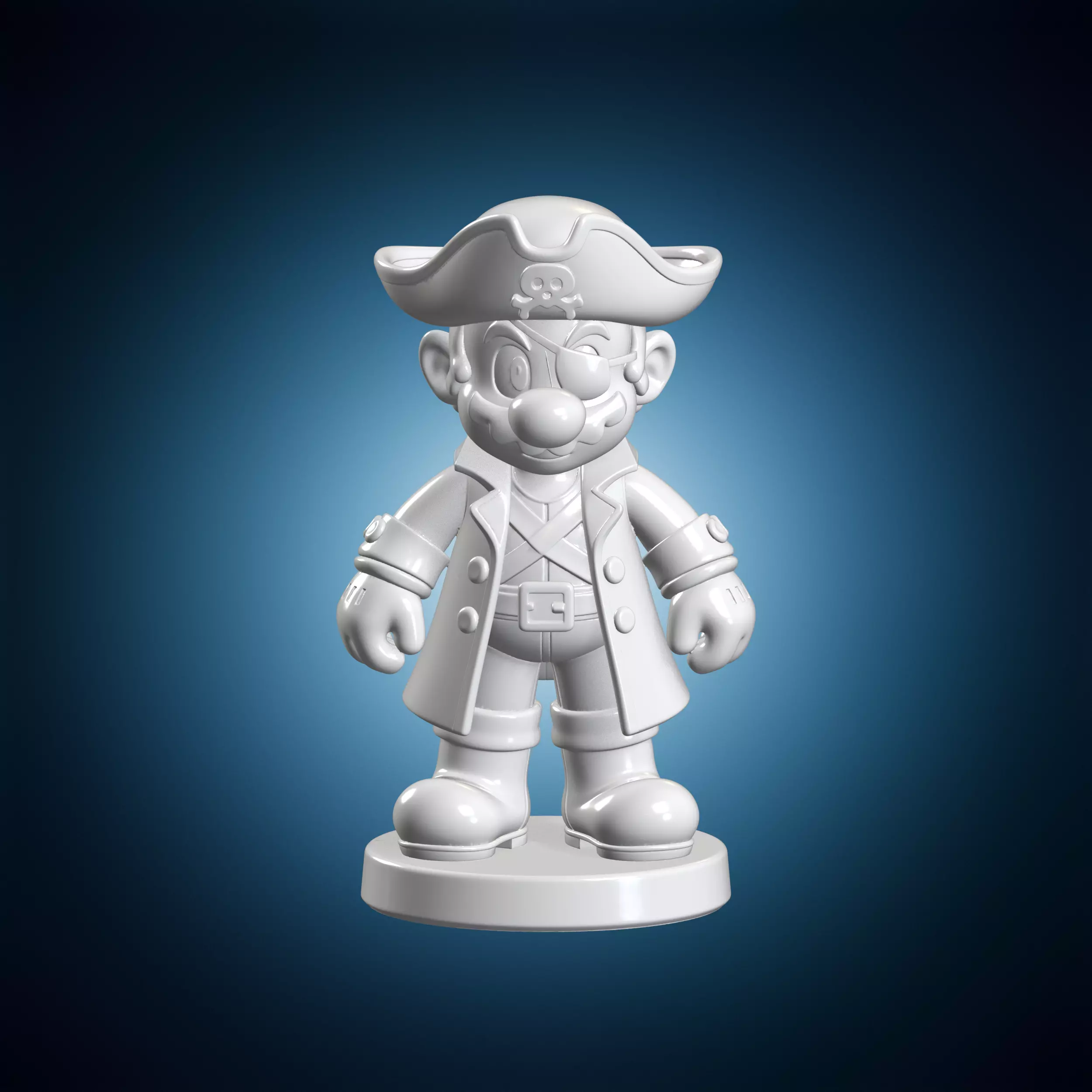 Pirate Mario Fan Art 3D Print Model 3D print model