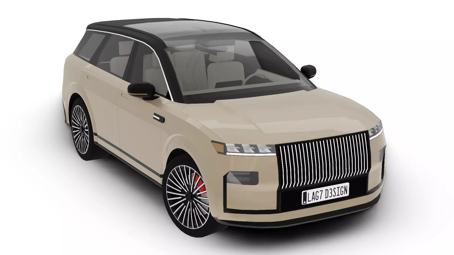 Generic SUV Low-poly 3D model