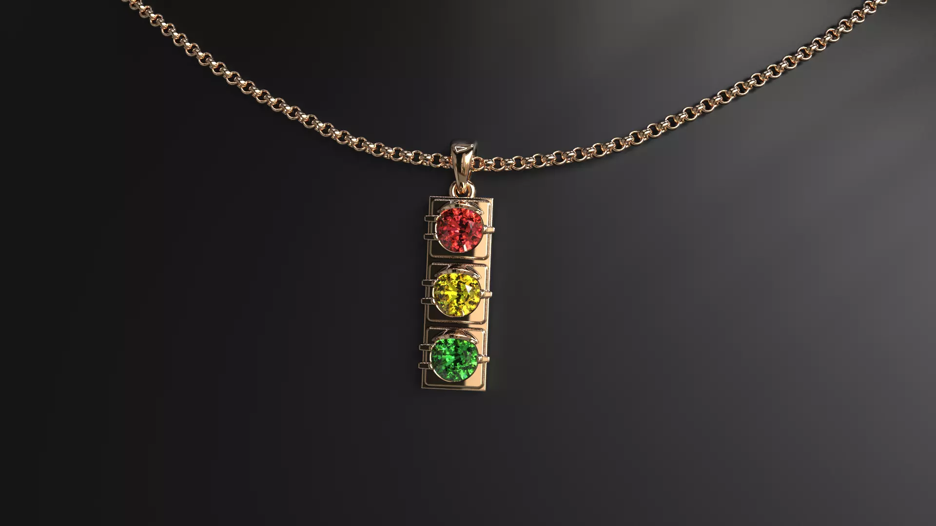 Traffic Light Pendant 3D print model