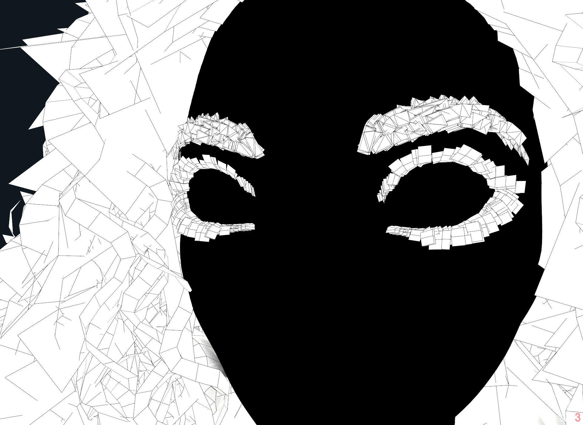  PBR Curly realtime hair plus UE4 project Low-poly 3D model_20