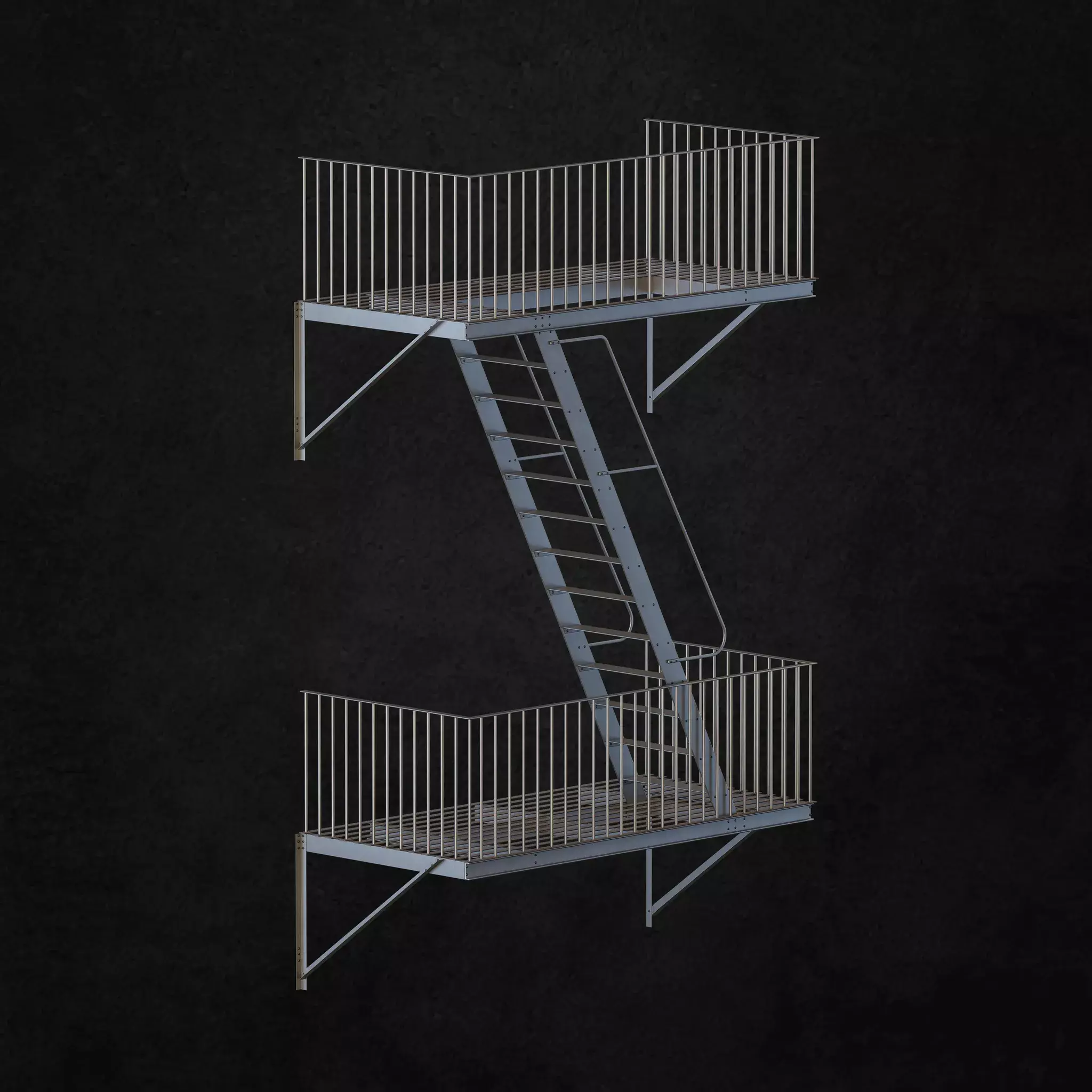 Exterior Stair Free 3D model