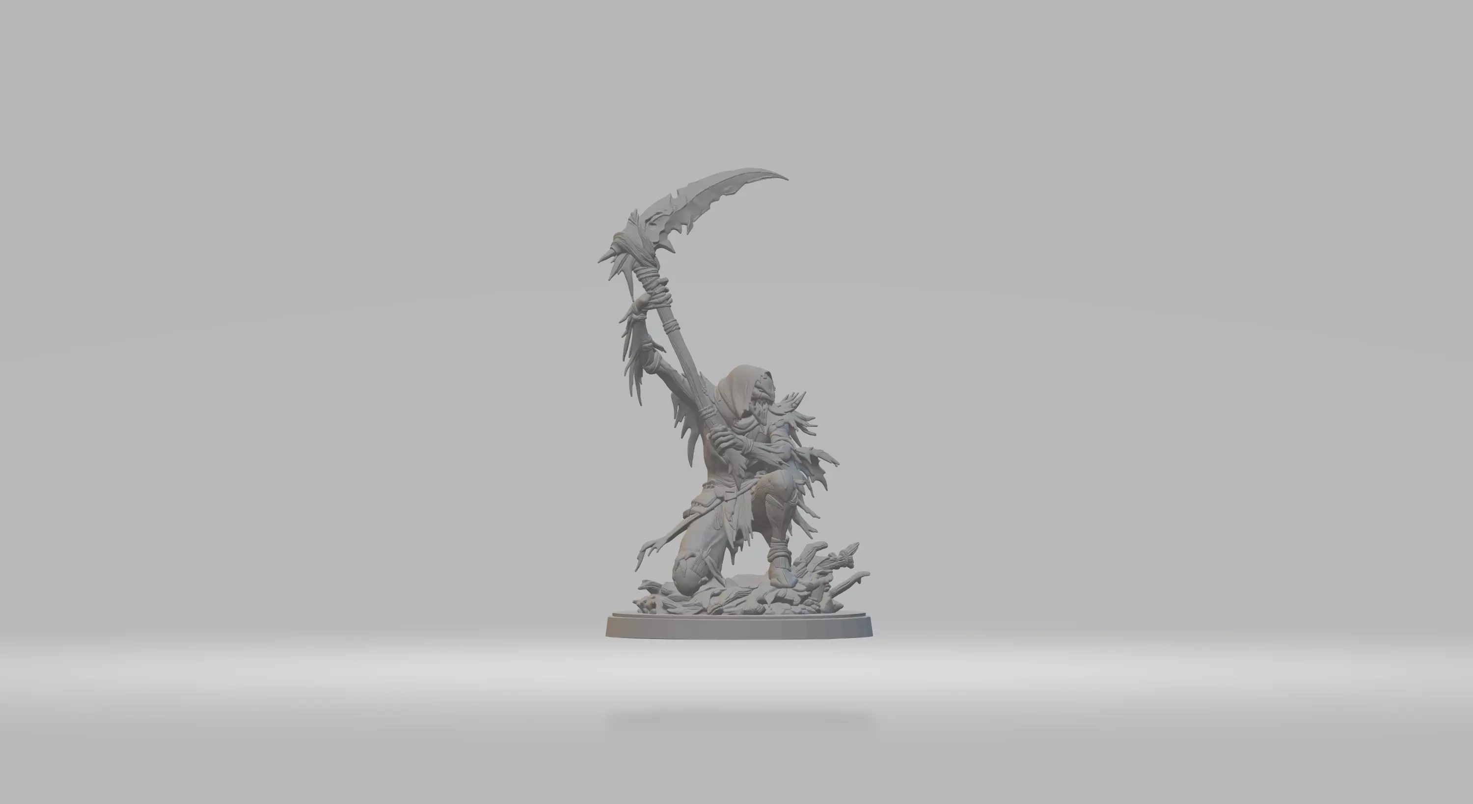Grim Reaper Harvester of Souls Diorama - 3D Print Statue 3D print model