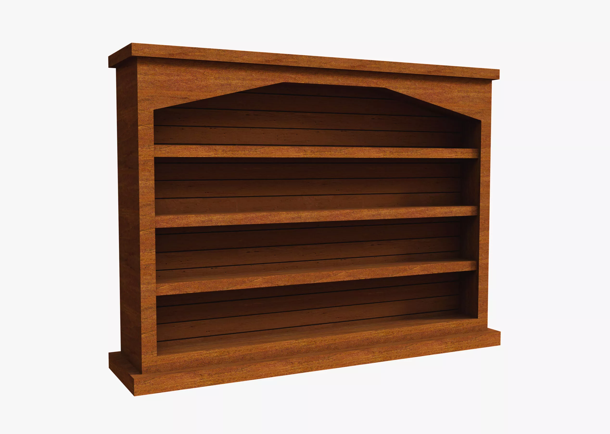 Classic Wood Book Shelf Free 3D model