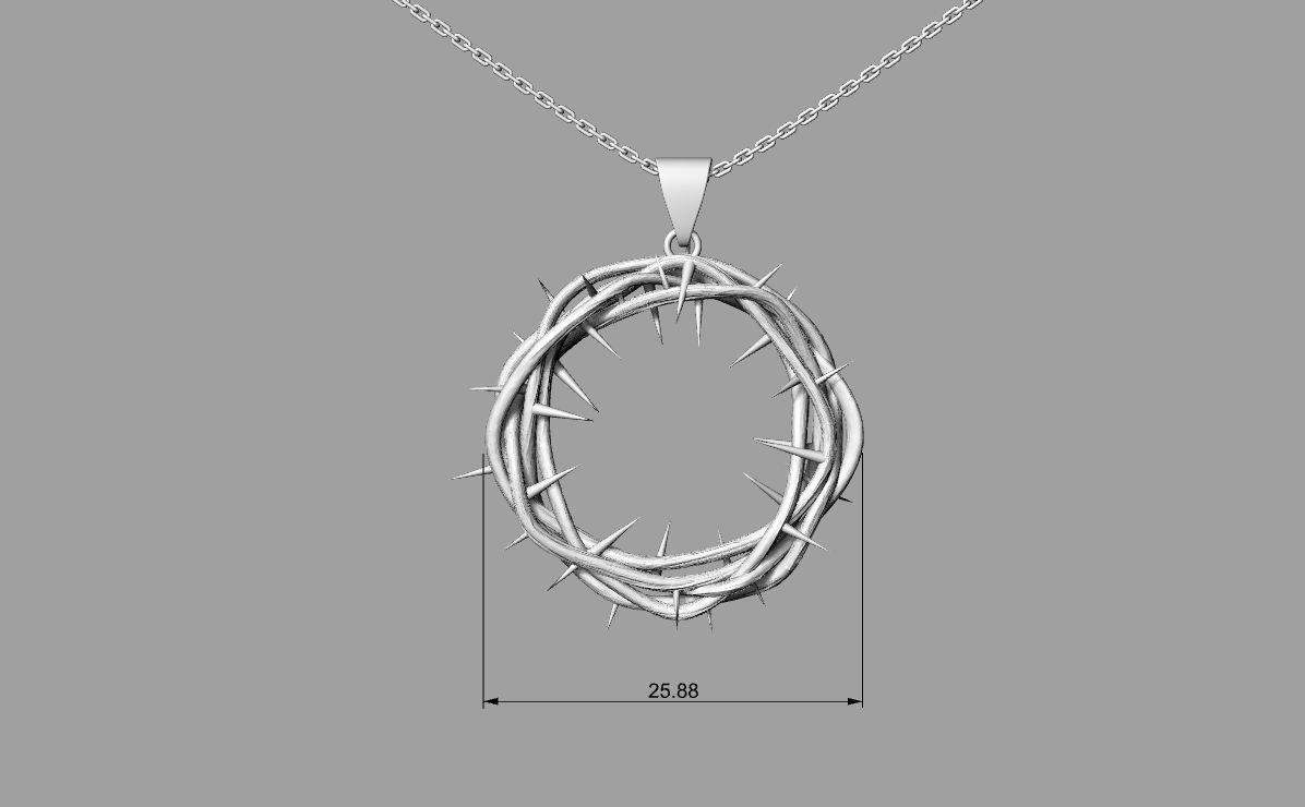 Jesus crown 3D print model 3D print model_3