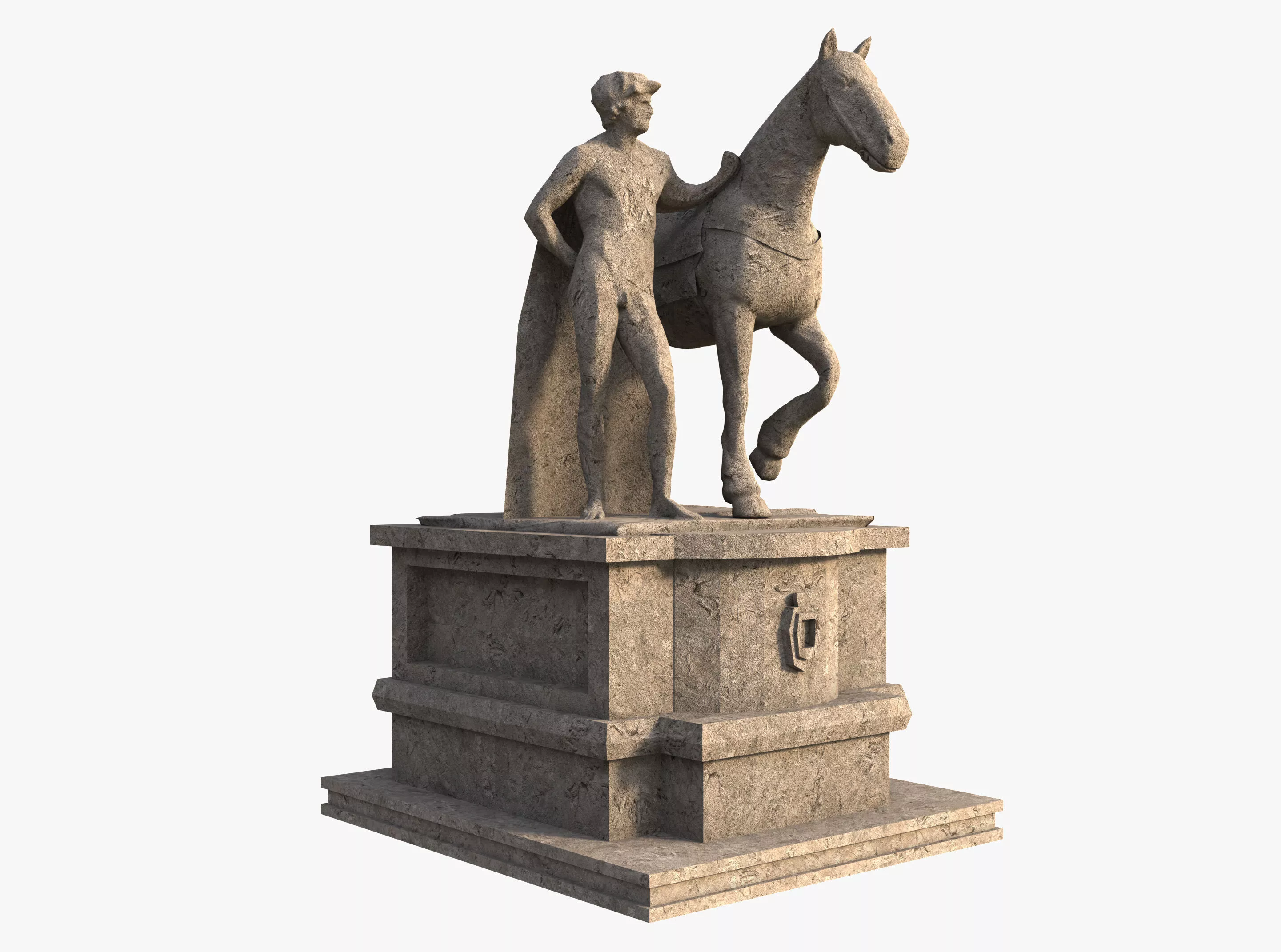 Horse Knight Statue Free 3D model