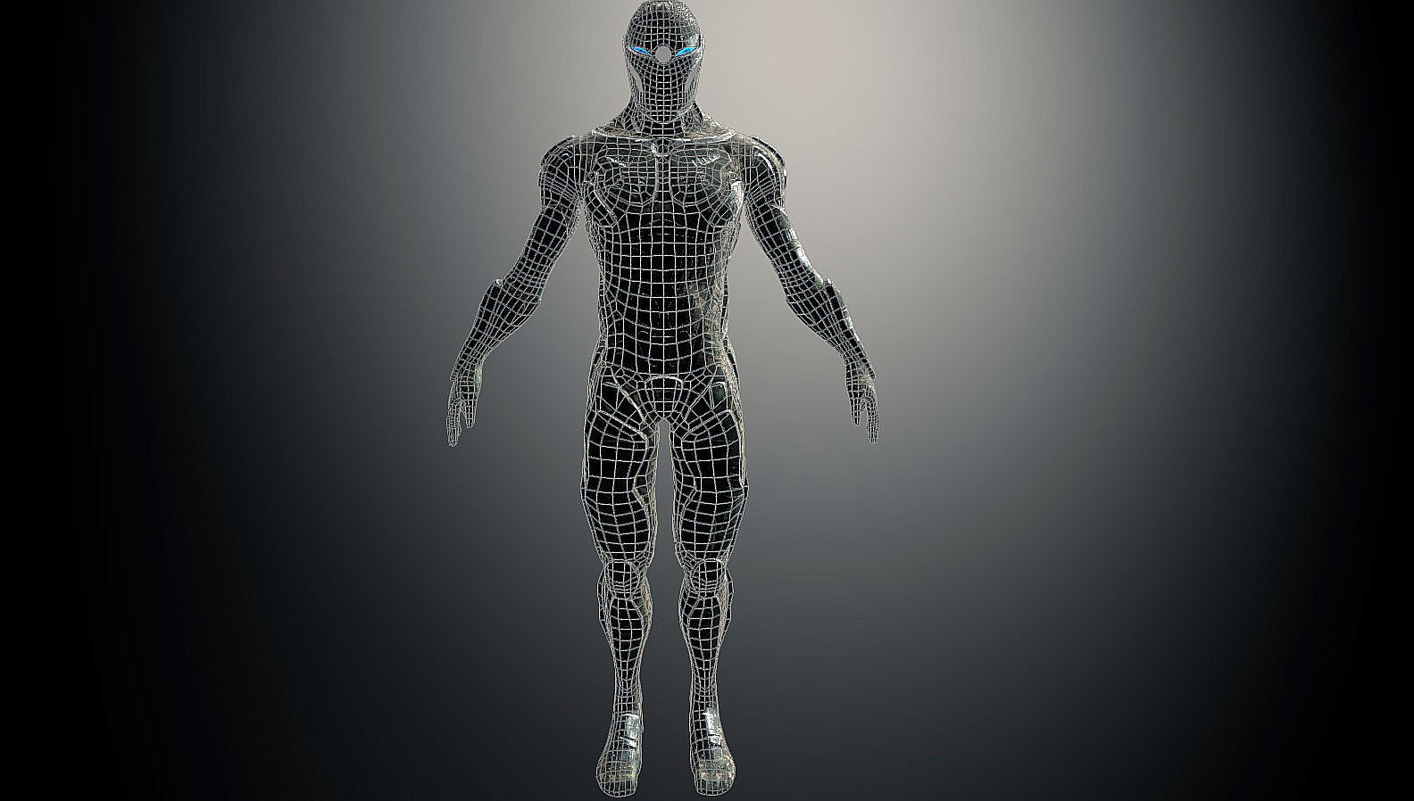 Future Warrior PBR Low-poly 3D model_9