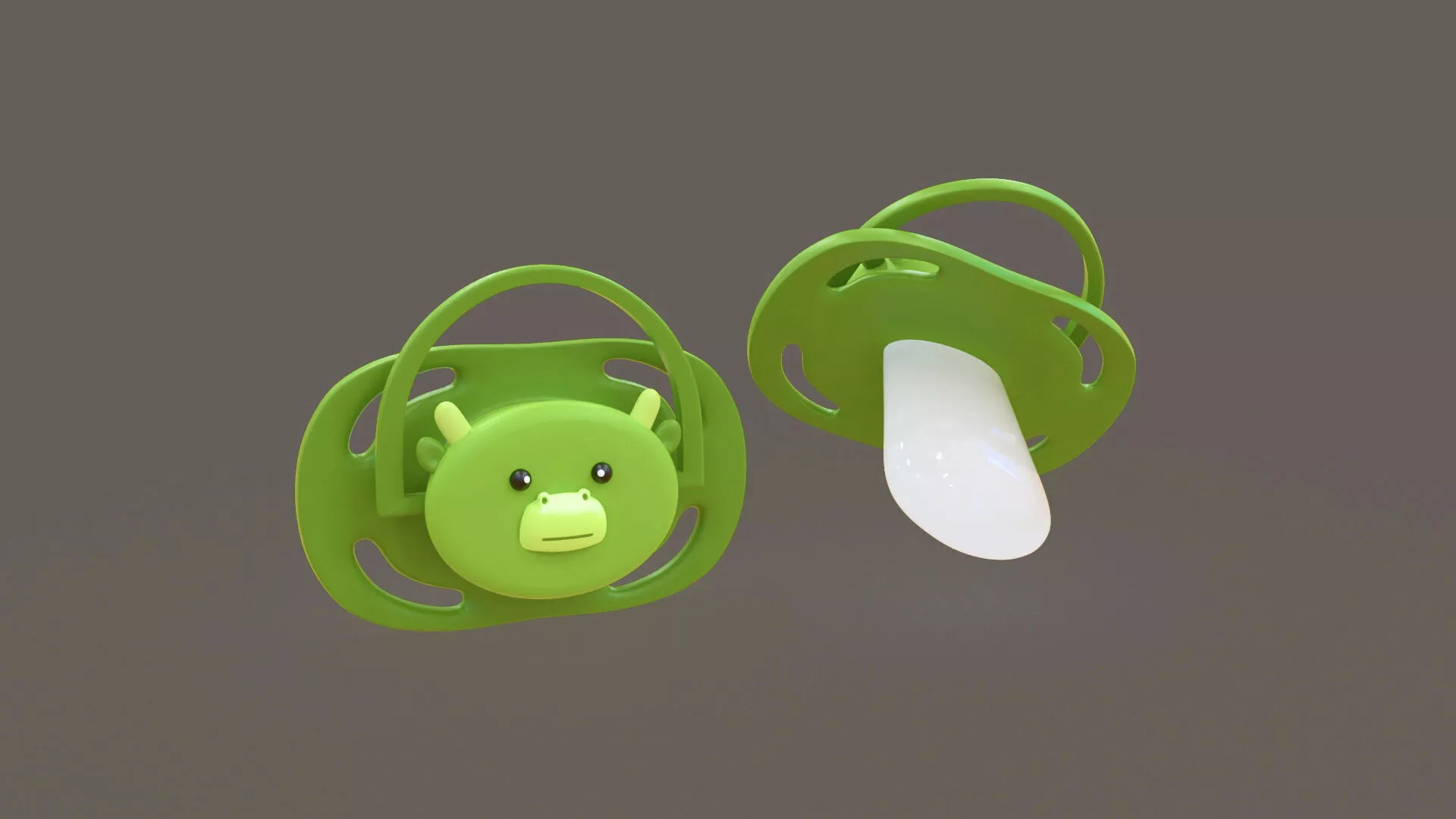 Cute Dragon Baby Pacifier Low-poly 3D model