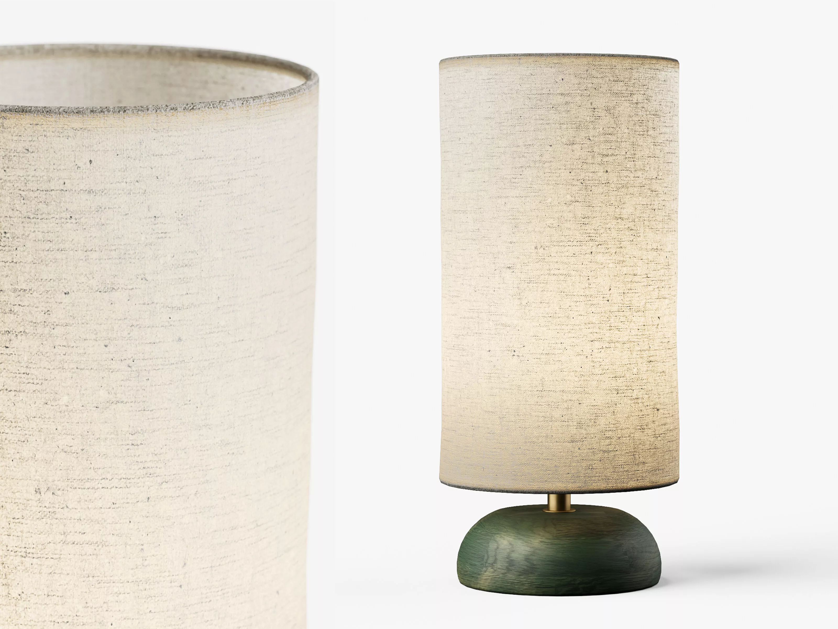 Modern Fabric Table Lamp Low-poly 3D model
