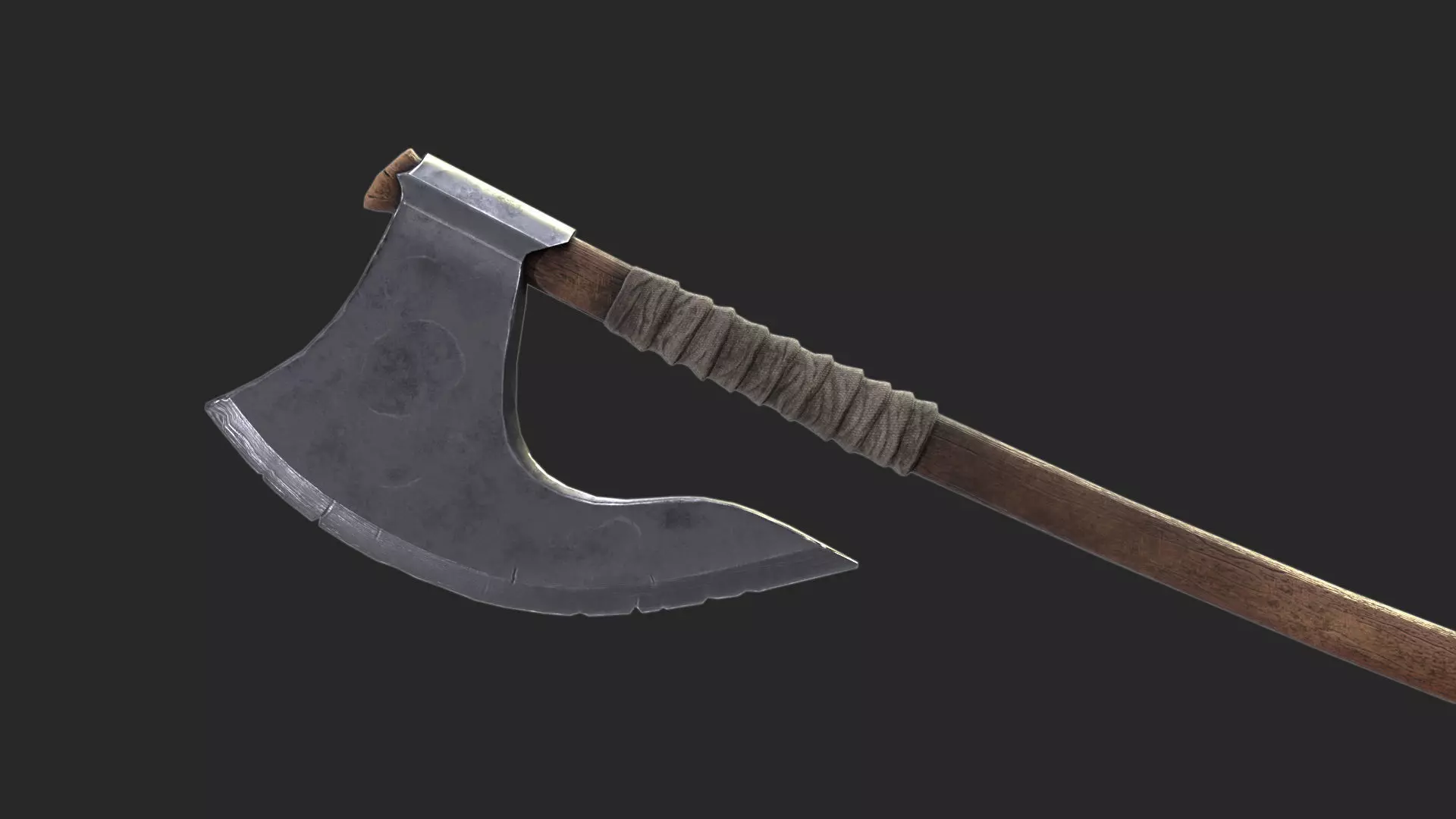 Bearded Axe Low-poly 3D model_0