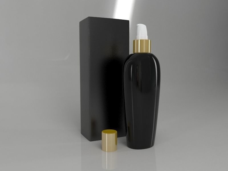 4 Luxury Bottle and Box - Pack 02 - 3D model_3