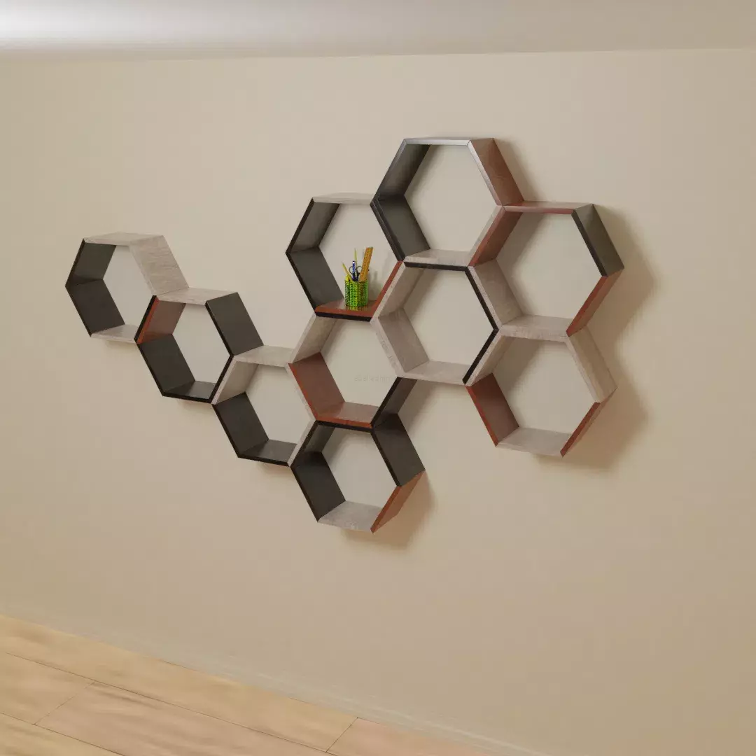 Hexagon Shelve Free 3D model