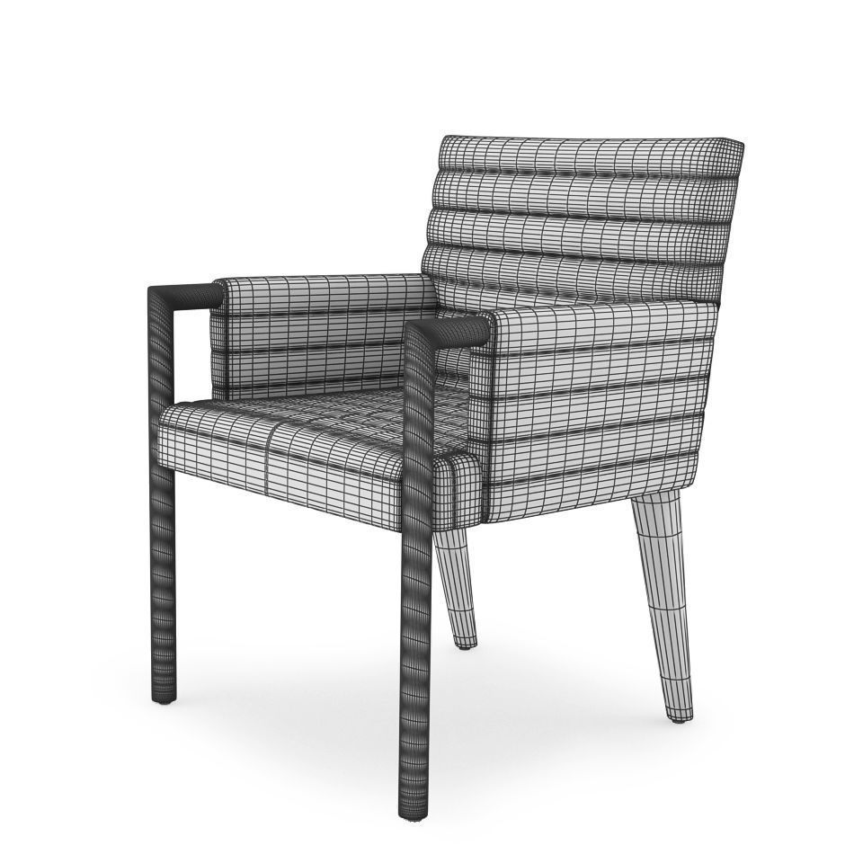 Gosha Quilted Arm Chair - Bright Chair 3D model_5