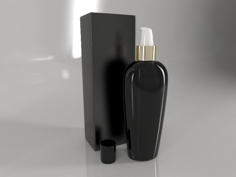 4 Luxury Bottle and Box - Pack 03 - 3D model_3